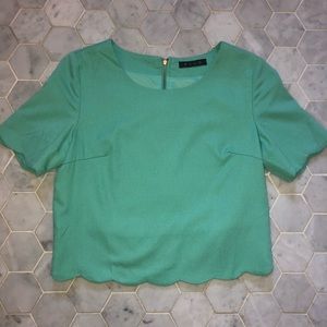 Summer green crop top